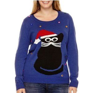 Carolyn Taylor Kitty Cat Christmas Sweater.